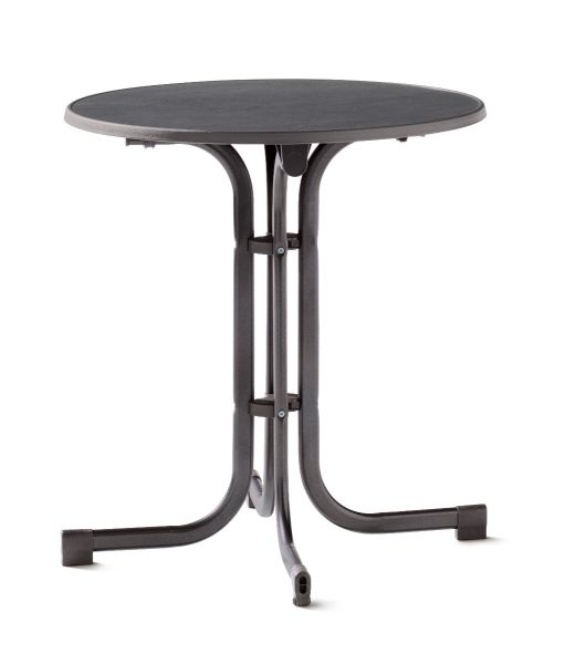 Boulevard-Klapptisch Mecalit-PRO rund Ø 70 cm, 4 Beine