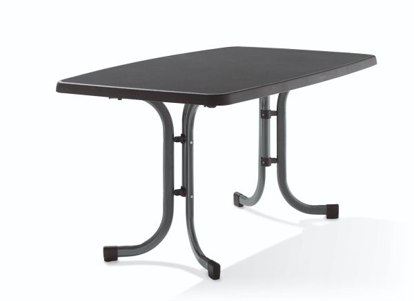 Boulevard-Klapptisch Schiefer anthrazit/Eisengrau 150 x 90 cm mecalit®-PRO Sieger Tischfreiheit 