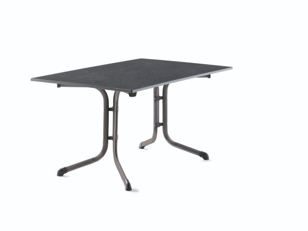 Boulevard-Klapptisch Schiefer anthrazit/Eisengrau 140 x 90 cm vivodur® Sieger Tischfreiheit 