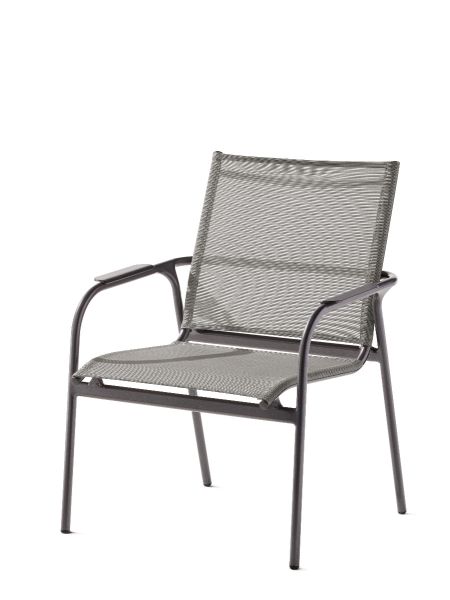 Sirio Loungesessel für den Garten, Graphit, aus Aluminium