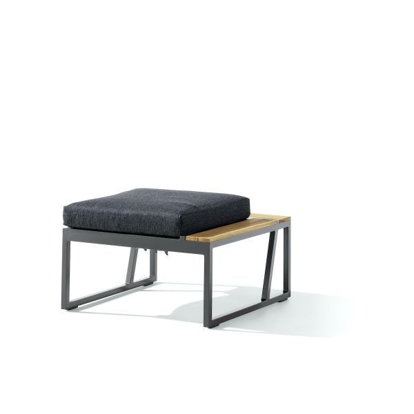 Aluminium Lounge Gruppe Eckteil, Sitz/Rückenlehne verstellbar Havanna