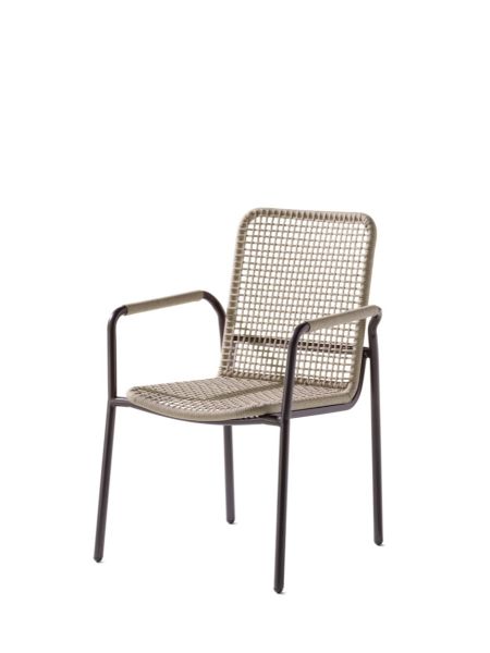 Ticco Stapelsessel für den Garten mit Aluminium Gestell - Rope Bespannung