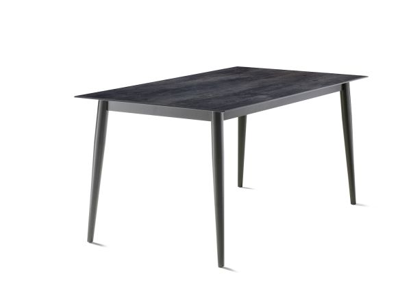 Lofttisch Polytec mit Beinen aus Rundrohr Eisengrau/Zement anthrazit