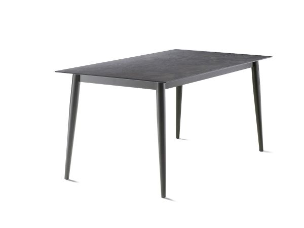 Lofttisch Polytec mit Beinen aus Rundrohr 160 x 90 cm