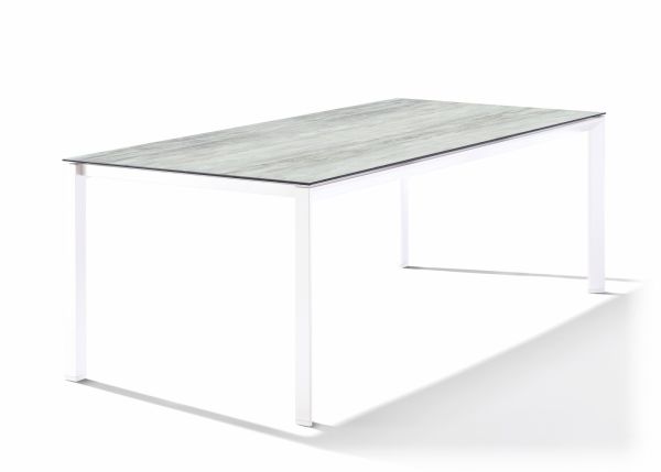 Sieger Tischfreiheit mit System 220 x 100 Polytec® Weiß/Moon - Sonderposten