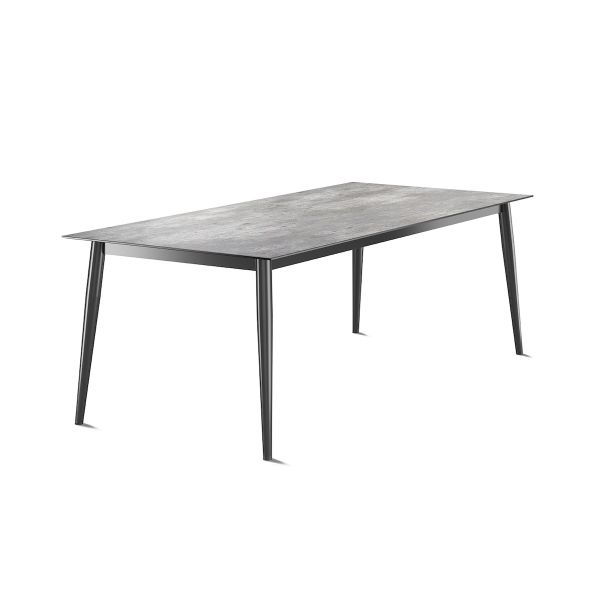 Lofttisch Polytec mit Beinen aus Rundrohr 220 x 100 cm