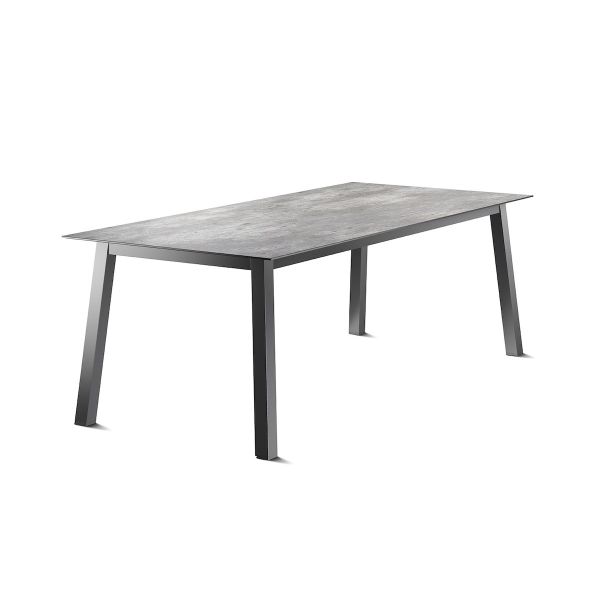 Lofttisch Polytec mit Beinen aus Quadratrohr 220 x 100 cm