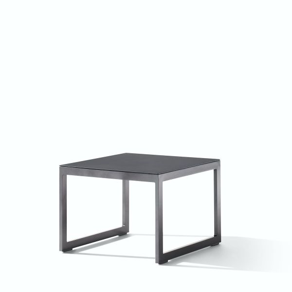 Loungetisch mit Glasplatte 60x60 cm