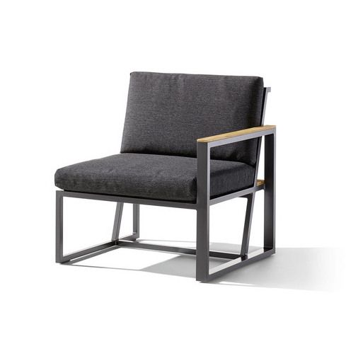 Aluminium Lounge Gruppe Seitenteil rechts Havanna