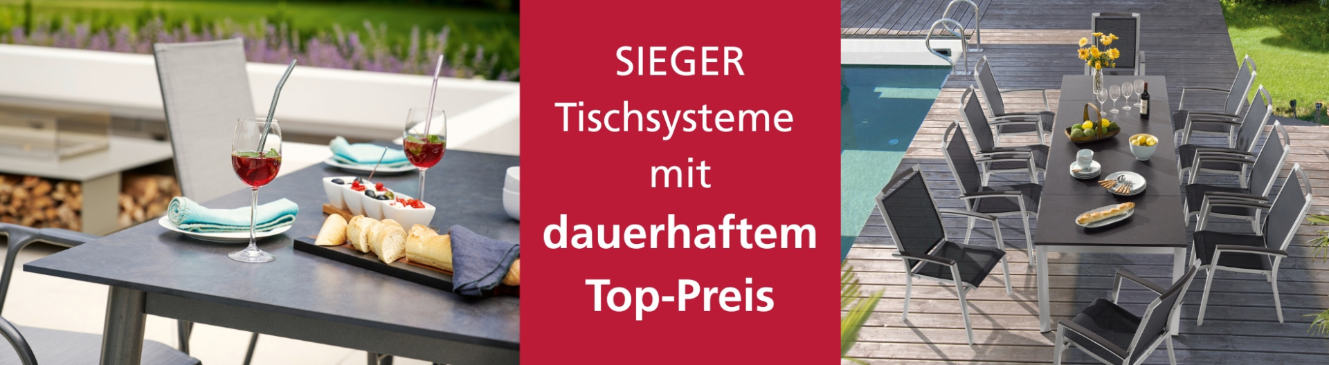 Tischkonfigurator: SIEGER Tischfreiheit mit System